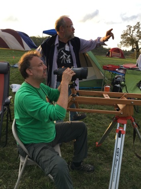Mike Laugherty and me fiddling with binocular mount